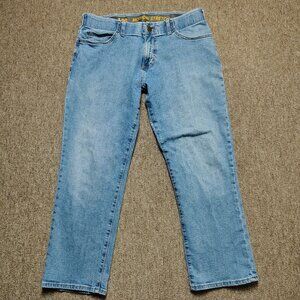 LEE Motion Stretch Jeans Men 34x29 Blue Straight Leg Stretch Cotton Blend Denim